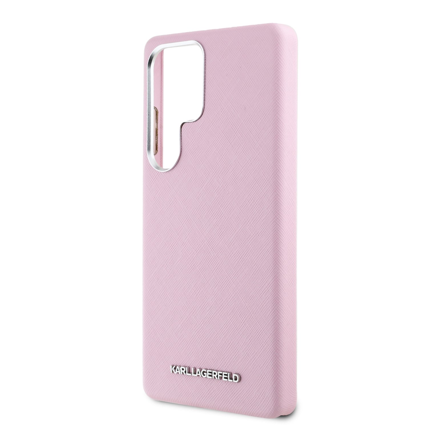 Karl Lagerfeld Калъф Samsung S25 Ultra, PU Saffiano Metal Logo and Frame /розов/ – KLHMS25LPSAFWMCP