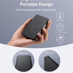 ANKER Power Bank 10000 mAh 15W, MagGo Wireless Magnetic Qi2 /черен/ – A1664H11