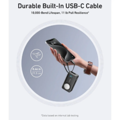 ANKER Power Bank 10000 mAh 35W + вграден кабел Type-C, MagGo Apple Watch Qi2 /черен/ – A1657H11