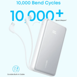 ANKER Power Bank, 20000 mAh, 22.5W + вграден кабел Type-C, Zolo /черен/ – A110EH11