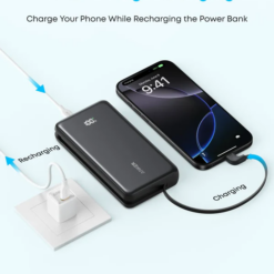 ANKER Power Bank, 20000 mAh, 22.5W + вграден кабел Type-C, Zolo /черен/ – A110EH11