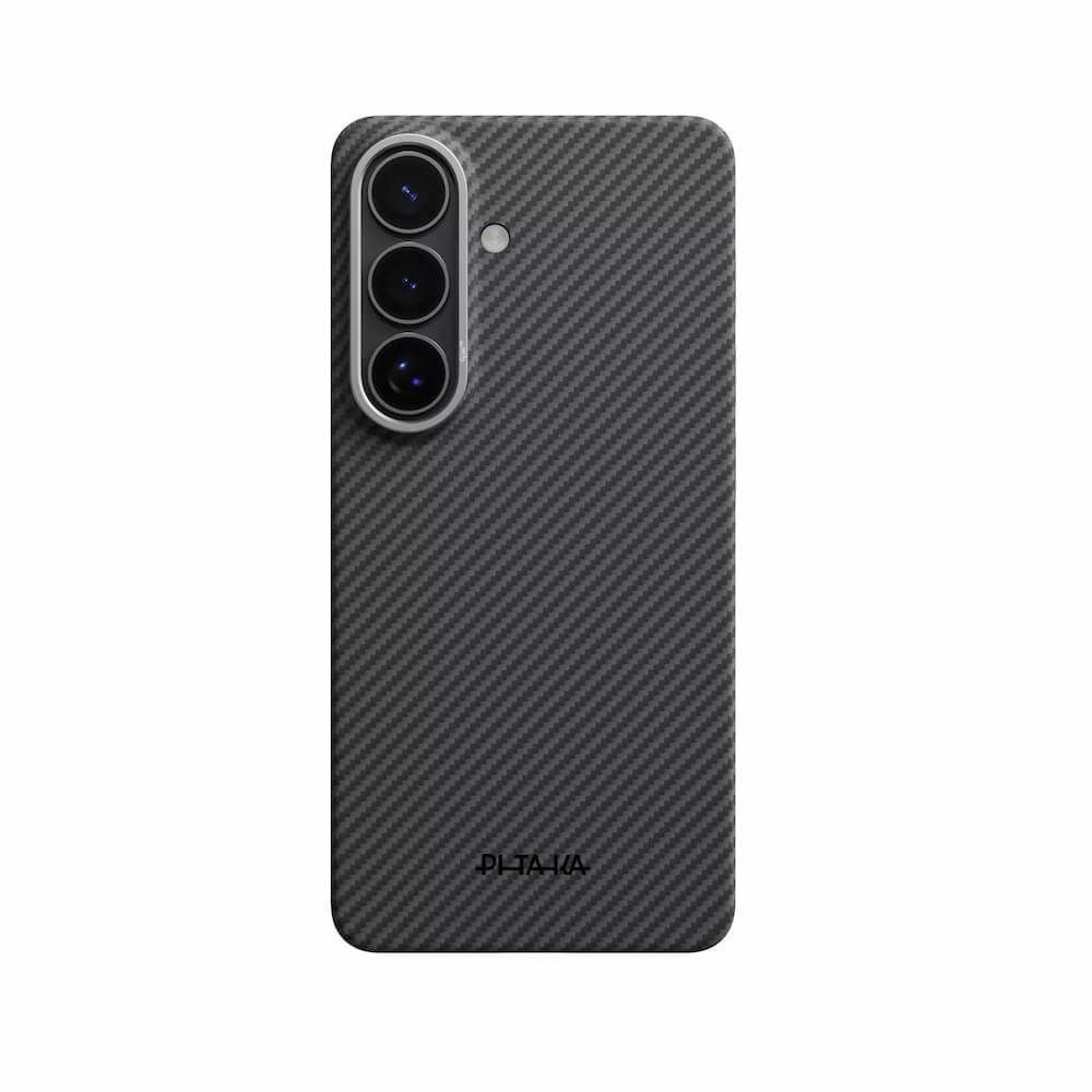 PITAKA Калъф Samsung S26, Aramid Edge MagSafe, черно/сиво – KS2601