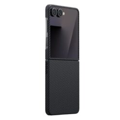 PITAKA Калъф Samsung Z Flip 7, Ultra-Slim MagSafe, black-grey twill – FBFLIP7