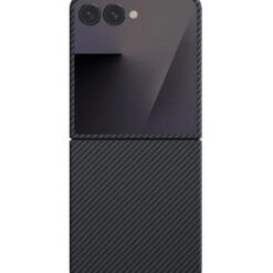 PITAKA Калъф Samsung Z Flip 7, Ultra-Slim MagSafe, black-grey twill – FBFLIP7