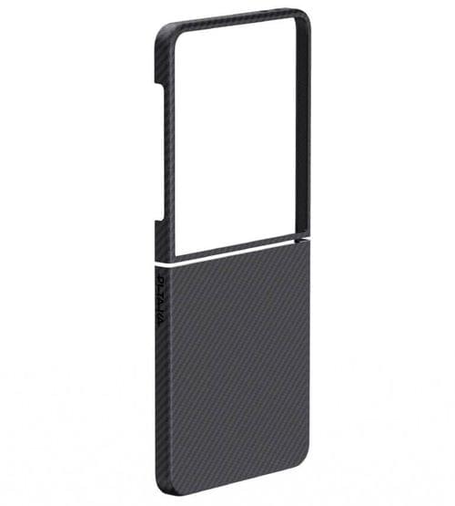 PITAKA Калъф Samsung Z Flip 7, Ultra-Slim MagSafe, black-grey twill – FBFLIP7