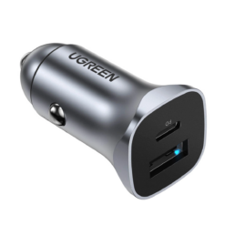 UGREEN 12V 30W, USB-A + USB-C /графит/ – CD130 / 40858