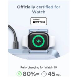 UGREEN Холдер + 3-в-1 Зарядна станция Wireless Magnetic Qi2 /сив/ – W711 / 55677