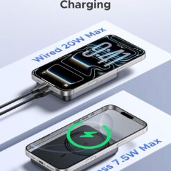 UGREEN Power Bank 10000 mAh 20W, Magnetic Wireless /графит/ – PB561 / 25919