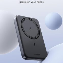 UGREEN Power Bank 10000 mAh 20W, Magnetic Wireless /графит/ – PB561 / 25919