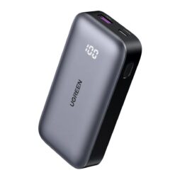 UGREEN Power Bank 10000 mAh 30W, Nexode + кабел Type-C – Type-C /графит/ – PB502 / 25185
