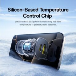 BASEUS 12V 30W, USB-A + USB-C,GoTrip DP1 /черен/ – C00072300123-00