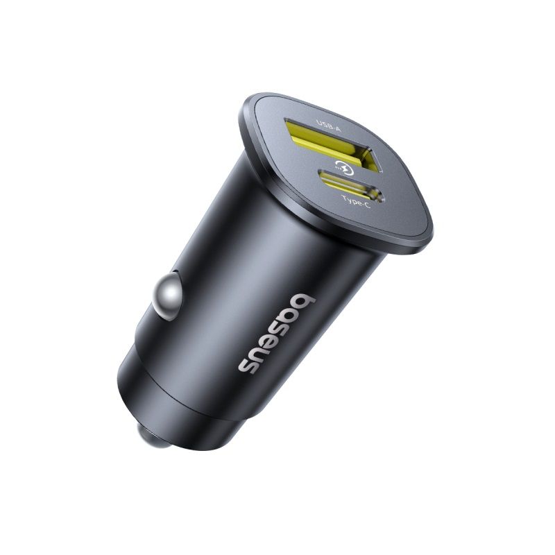 BASEUS 12V 30W, USB-A + USB-C,GoTrip DP1 /черен/ – C00072300123-00