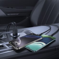 BASEUS 12V 30W, USB-A + USB-C,GoTrip DP1 /черен/ – C00072300123-00