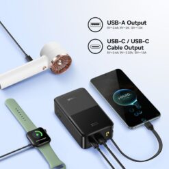 BASEUS 30000 mAh, 22.5W + вграден кабел Type-C, EnerFill FC51 Bipow 2 Pro /черен/ – E0028100