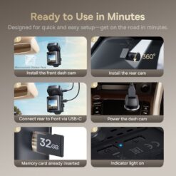 BASEUS Dash Camera PrimeTrip VD1 Pro 4K Solar Lithium Battery /черен/ – C0119800