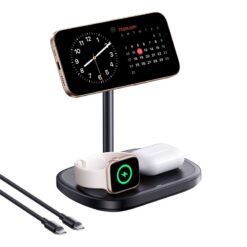 BASEUS Холдер + 3-в-1 Charging station Wireless Magnetic Qi2 15W EnerFill FS41, за бюро /черен/ – P10281904123-02