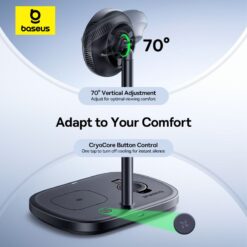 BASEUS Холдер + 3-в-1 Charging station Wireless Magnetic Qi2 15W EnerFill FS41, за бюро /черен/ – P10281904123-02