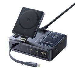 BASEUS Холдер + 5-в-1 Charging station Wireless Magnetic Qi2 140W Nomos, за бюро /черен/ – P10170902123-00