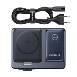 BASEUS Холдер + 5-в-1 Charging station Wireless Magnetic Qi2 140W Nomos, за бюро /черен/ – P10170902123-00