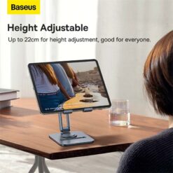 BASEUS Холдер Biaxial Metal Stand за бюро (таблет/телефон) /сив/ –  B10431801811-00