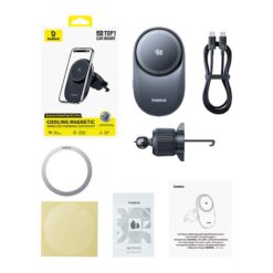 BASEUS Холдер Wireless 125W PrimeTrip VC2 Pro Cooling Stick-on Qi2 за прикрепяне /черен/ – C0013N00