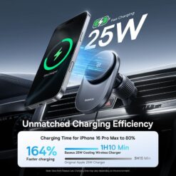 BASEUS Холдер Wireless 125W PrimeTrip VC2 Pro Cooling Stick-on Qi2 за прикрепяне /черен/ – C0013N00