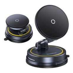 BASEUS Холдер Wireless 15W PrimeTrip VC2 Flex Pro Manual rotating с вакуум /черен/ – C0013F01