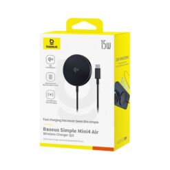 BASEUS Холдер Wireless 15W Simple Mini4 Air MagSafe Qi2 /черен/ – P10278200111-00