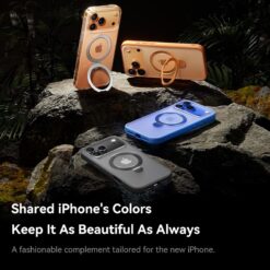 BASEUS Калъф HoopRing Magnetic + stand, Apple iPhone 17 Pro /син/ – P0046007