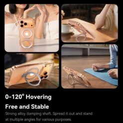 BASEUS Калъф HoopRing Magnetic + stand, Apple iPhone 17 Pro /син/ – P0046010