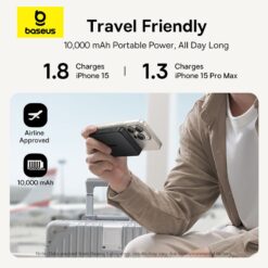 BASEUS Power Bank 10000 mAh, 22.5W, PicoGo AM31 Airpow II Qi2 Magnetic /черен/ – P10080000123-00