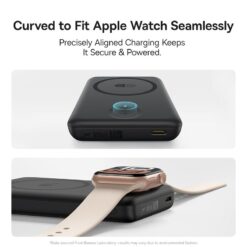 BASEUS Power Bank 10000 mAh, 27W,  EnerFill FT11 2in1 Magnetic + iWatch /черен/ – P1008210G123-00