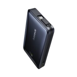 BASEUS Power Bank 10000 mAh, 45W PicoGo Qi2 Nomos Magnetic + вграден кабел Type-C + стойка /`черен/ – P10078800123-00