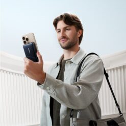 BASEUS Power Bank 10000 mAh, 45W PicoGo Qi2 Nomos Magnetic + вграден кабел Type-C + стойка /`черен/ – P10078800123-00