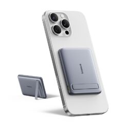 BASEUS Power Bank 5000 mAh 20W,PicoGo AM31 Ultra-mini Qi2 Magnetic + стойка /графит/ -P1007680B813-00