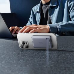 BASEUS Power Bank 5000 mAh 20W,PicoGo AM31 Ultra-mini Qi2 Magnetic + стойка /графит/ -P1007680B813-00