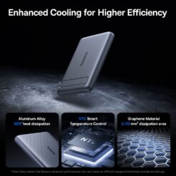 BASEUS Power Bank 5000 mAh 20W,PicoGo AM31 Ultra-mini Qi2 Magnetic + стойка /графит/ -P1007680B813-00