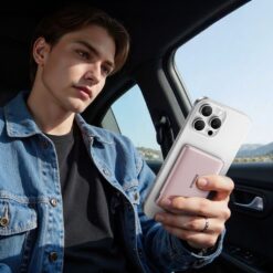 BASEUS Power Bank 5000 mAh 20W,PicoGo AM31 Ultra-mini Qi2 Magnetic + стойка /розов/ – P1007680B453-00