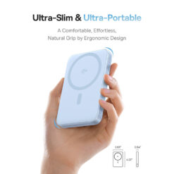 BASEUS Power Bank 5000 mAh 20W, PicoGo Qi2 Ultra-slim Magnetic Ring  /син/ – P10076800313-00