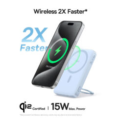 BASEUS Power Bank 5000 mAh 20W, PicoGo Qi2 Ultra-slim Magnetic Ring  /син/ – P10076800313-00