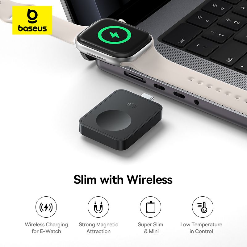 BASEUS Преносимо зарядно устройство Apple Watch MagPro /черен/ – P10264106123-00