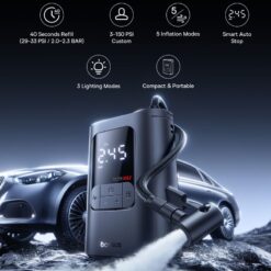 BASEUS Wireless Компресор GoTrip VA1 Super Mini Cordless Inflator Pump 22-Cylinder /черен/ – C0119601