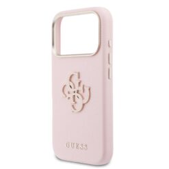 GUESS Калъф Apple iPhone 17 Pro, PU 4G Resin Metal Logo /розов/ – GUHCP17L5PS4RGGP