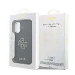 GUESS Калъф Apple iPhone 17, PU 4G Resin Metal Logo /черен/ – GUHCP17S5PS4RGGK