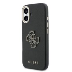 GUESS Калъф Apple iPhone 17, PU 4G Resin Metal Logo /черен/ – GUHCP17S5PS4RGGK