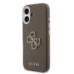 GUESS Калъф Apple iPhone 17, PU 4G Resin Metal Logo /кафяв/ – GUHCP17S5PS4RGGW
