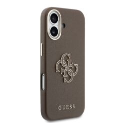 GUESS Калъф Apple iPhone 17, PU 4G Resin Metal Logo /кафяв/ – GUHCP17S5PS4RGGW