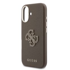 GUESS Калъф Apple iPhone 17, PU 4G Resin Metal Logo /кафяв/ – GUHCP17S5PS4RGGW