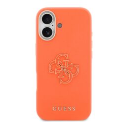 GUESS Калъф Apple iPhone 17, PU 4G Resin Metal Logo /оранжев/ – GUHCP17S5PS4RGGO