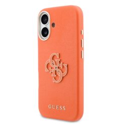 GUESS Калъф Apple iPhone 17, PU 4G Resin Metal Logo /оранжев/ – GUHCP17S5PS4RGGO